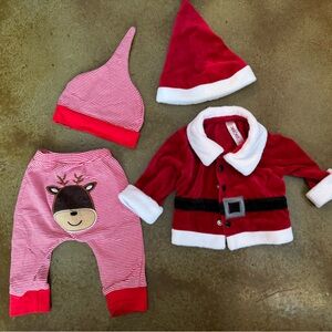 ✨5/$25✨ 3 month - Festive Red Santa Christmas Reindeer Costume Set for Baby